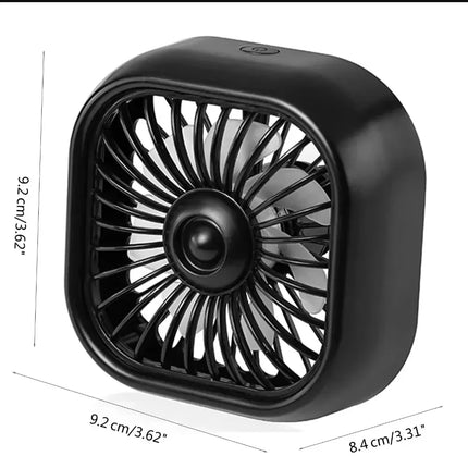 New Car Air Conditioner Fan Air Outlet Fan Three-Speed Adjustment Colorful Light Mini Usb Fan Car Cooler Multi-Function Mini Fan