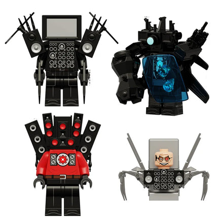 KDL821 KDL822 KDL823 KDL826 Toilet Man TV Man Building Blocks Miniature Ornament Toy Micro Ornament Model Assembly Kit