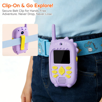 2PCS Video Kids Walkie Talkie Toy with Display 2.0'' Screen Dual Camera Two Way Receiver Electronic Interphone for Children Gift