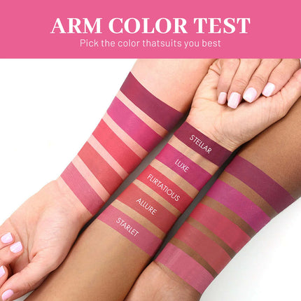 12 pieces of matte liquid lipstick+lipliner set, pigment velvet nude color waterproof long-lasting lip gloss makeup gift set