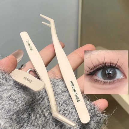 Stainless Steel Lower False Eyelashes Tweezer Lashes Extension Hair Removal Tweezers DIY Eyelashes Applicator Makeup Tools