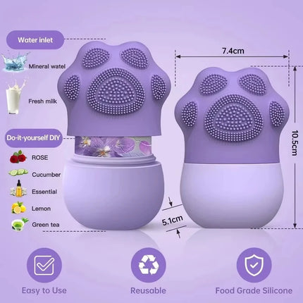 Silicone Ice Face Roller Facial Cube Roller Trays Beauty Lifting Massage Ball Contouring Treatment Skin Care Reduce Acne Tool