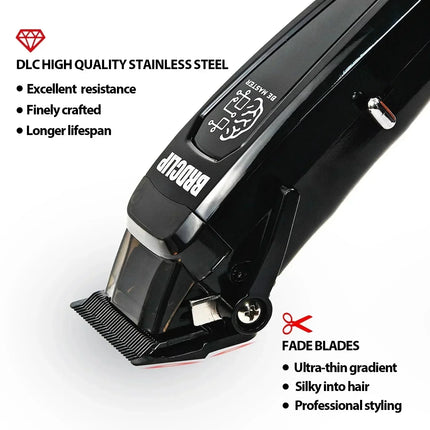 BRD 106 617 609 Professional Electric Hair Clipper Hair Trimmer DLC Blade with Base 7500RPM 7000RPM 7000RPM Barber Set BRDCLIP