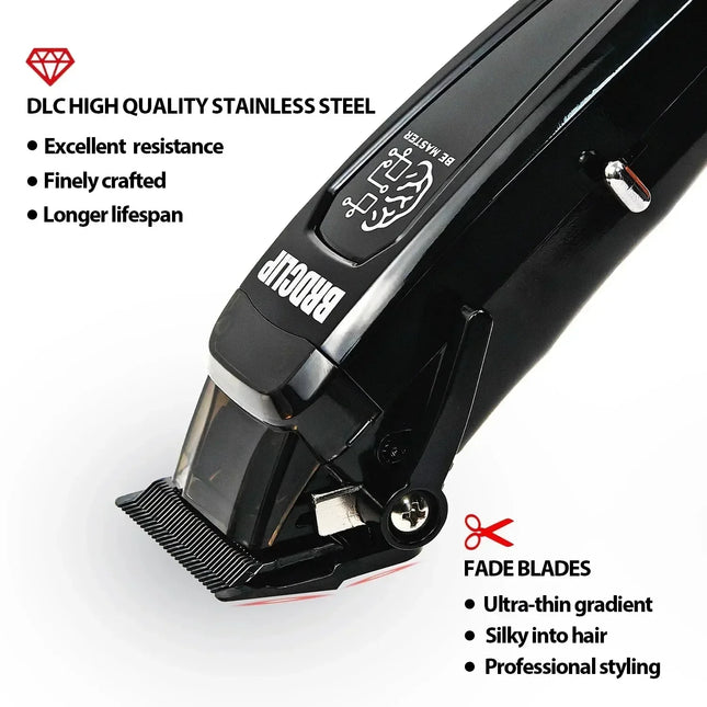 BRD 106 617 609 Professional Electric Hair Clipper Hair Trimmer DLC Blade with Base 7500RPM 7000RPM 7000RPM Barber Set BRDCLIP