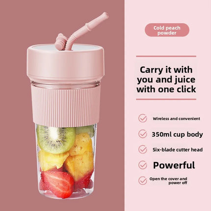 2026 New Upgrade 350ml Electric Juicer Cup 38 Blades Blender Milkshake Machine USB Portable Fruit Milk Mixing Tool Mini Fresh
