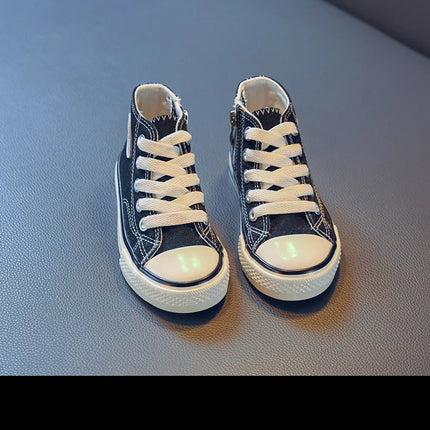 Children's Mid-Top Canvas Shoes Soft Sole Comfortable Casual Children's Shoes Boys and Girls Non-slip Breathable Board Shoes