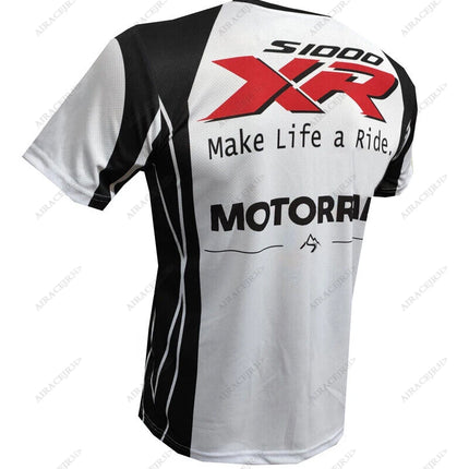 For BMW S1000 XR Motorcycle T-Shirt Motorrad ADVENTURE Travel Summer Ride Mens Motorsport Racing Quick Dry Jerseys White
