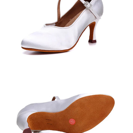 Adult High-heeled Modern Latin Dancing Shoes Professional National Standard Dance Practice Women's Waltz Dancing Shoes Flamenco