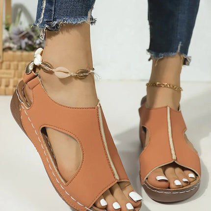 Heels Women's Sandals Wedges Shoes For Woman Summer Sandals Wedge Heel Sandalias De Mujer Low Platform Summer Shoes Heeled Women