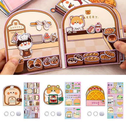 Montessori Busy Book for Kids Sticker Quiet Activity Book Early Educational Toy toddlers Matching Puzzles Game Birthday Gifts