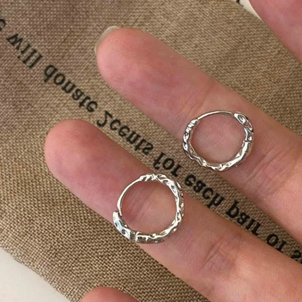 925 Sterling Silver Hoops Earrings for Women  Elegant Minimalist Round Circle Drop Earrings Design Party Wedding Jewelry Gifts