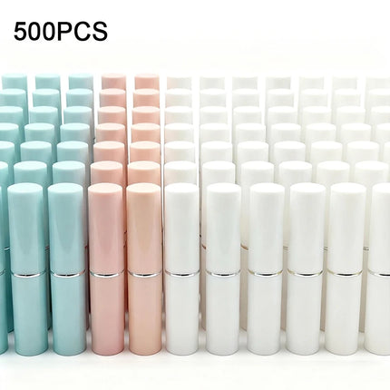 500PCS Empty lipstick tube, leak-proof twist-up lipstick container, DIY lip balm lipstick lip care,cosmetic filler (four colors)