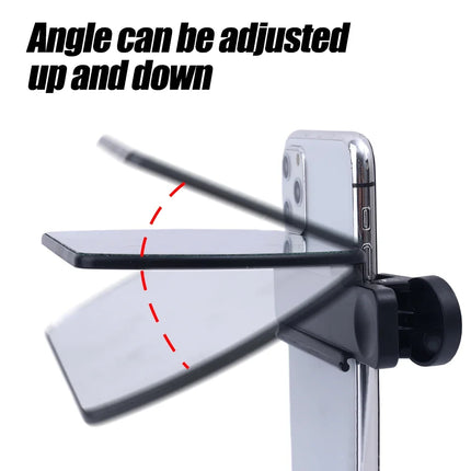 Adjustable Smartphone Camera Mirror Reflection Clip HD Glass Reflection Mirror for Outdoor Travel Phones Photography Shooting