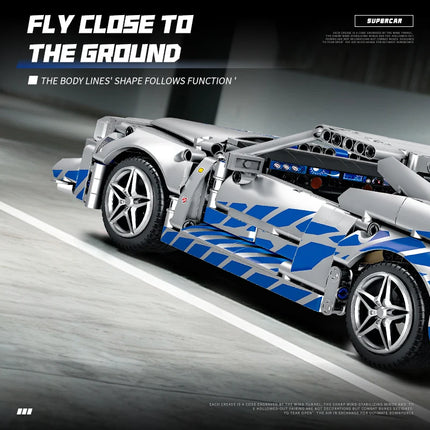MOC building block car model 1:14 sports racing technology, assembled toys, gifts for children and adults，