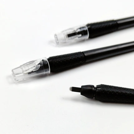 10/50Pcs Disposable Microblading Pen 0.15/0.18mm 18U Sterilized Permanent Makeup Eyebrow Tattoo Pen with U Blades