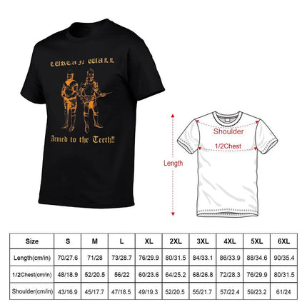 Curta′n Wall Armed to The Teeth! No Background T-Shirt boys animal print mens plain t shirts