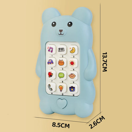 Cute Bear Baby Phone Toy Music Sound Telephone Sleeping Toys Simulation Phone with Lights Kids Early Educational Toy Kids Gifts