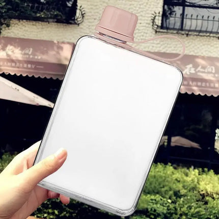 Pocket Water Bottle 500ml Flat Drink Cup Water Bottle Summer Water Flask Sports Water Bottle Leak-Proof Slim Cold Flask For
