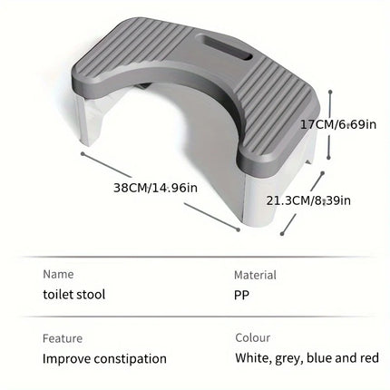 1Pc Toilet Stool for Bathroom, Comfort Toilet Stool for Adult Kids Pregnant Women, Squatting Aid Footstool, Anti Slip Thickening