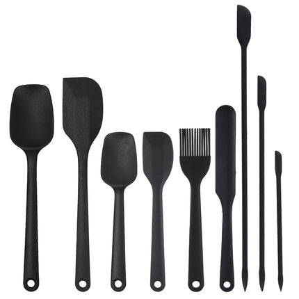 Silicone Baking Tool Set 6-piece/ 9-piece Cream Scraper Oil Brush Heat-resistant Food Grade BBQ and Kitchen Utensils