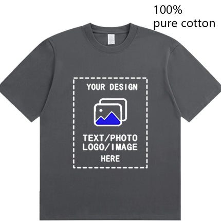 Custom-Made Men's T-Shirts Are Suitable for Team Gatherings, Gyms, and Sports Cotton Round-Neck Short-Sleeved Shirts