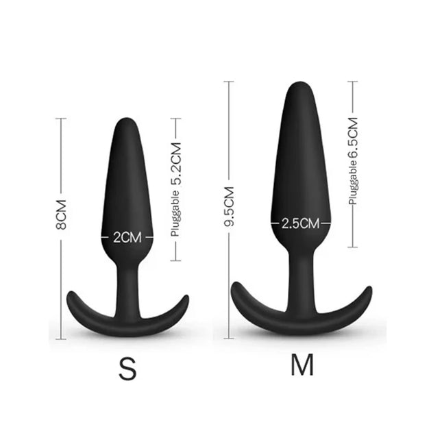 3 Sizes 100% Soft Silicone Adult Plug Butt Plugs Adult Sex Toy for Men Women Gay Unisex Couples Anal Prostate Trainer Massager