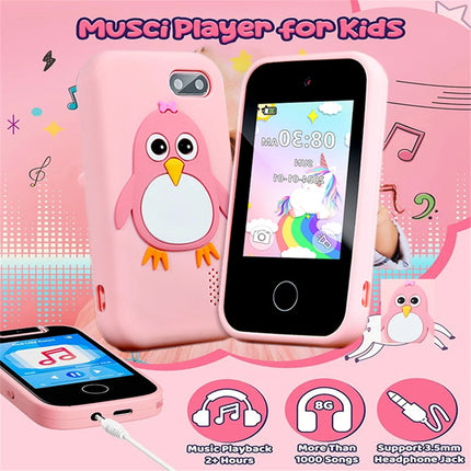 Smartphone Toy Kids with 44 Puzzle Games Dual Camera MP3 Player, Touchscreen Learning Toy Phone with Case for Boys Girls Gifts