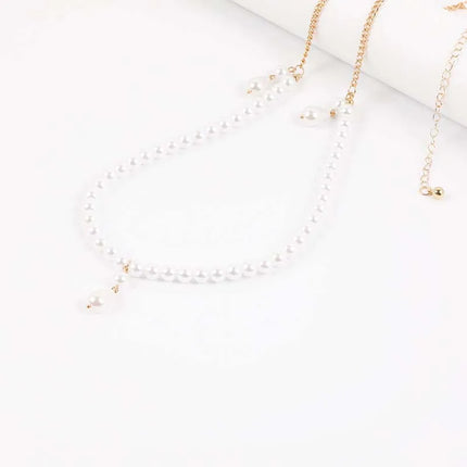 Exquisite Elegant Imitation Pearl Waist Chain for Women Fashion White Pearl Beaded Temperament Belly Chain Body Jewelry Gifts