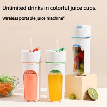 400ml Large Capacity USB Electric Juicer Cup Portable Hand Shake Wireless Juice Blender