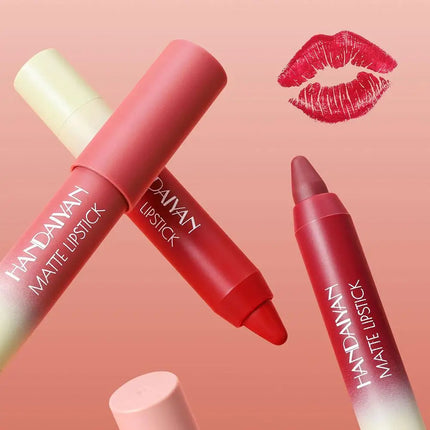 Lipliner Lip Liner Waterproof 8 Color Matte Crayon High Color Rendering Waterproof Cup Free Lipstick Tubular Lipliner Lasting