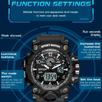 SANDA Brand G- Style Military Watch Men Digital Shock Sports Watches For Man Waterproof Electronic Wristwatch Mens Relogios 3169