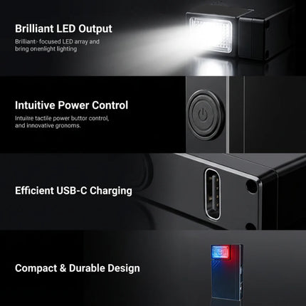 Powerful Mini COB LED Keychain Flashlight USB C Rechargeable Hanging Work Light Waterproof Keyring Camping Walking Pocket Lamp
