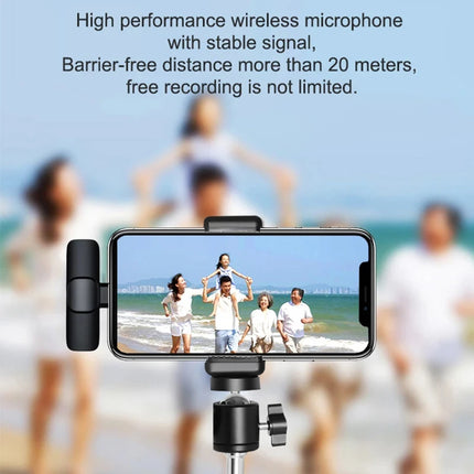 Wireless Lavalier Microphone Mini Windproof Wool Replaceable Lavalier Microphone for iPhone Android YouTube Vlog Audio Recording