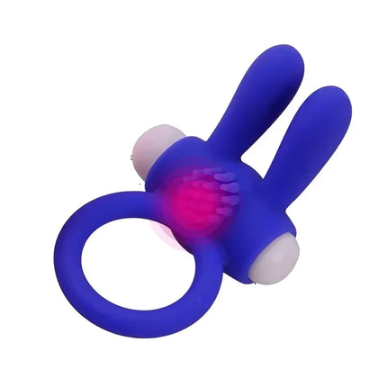Rabbit Vibrator Ring for Couples Elastic Clitoral Stimulator Delay Ejaculation Vibrating Sex Toy Men and Women