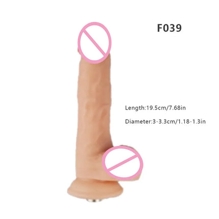Sex Machine Attachments Realistic Dildos with 3XLR Connector for Love Machines Accessories Sex Toys for Women Masturbation