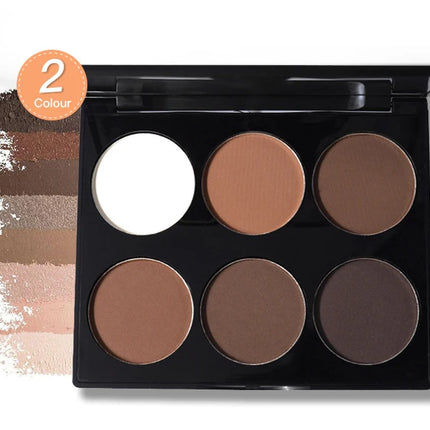 6 Colors Highlighter Contour Palette Makeup 3D Bronzer Matte Contour Palette Face Bronzer Professional Highlight Contour Palette