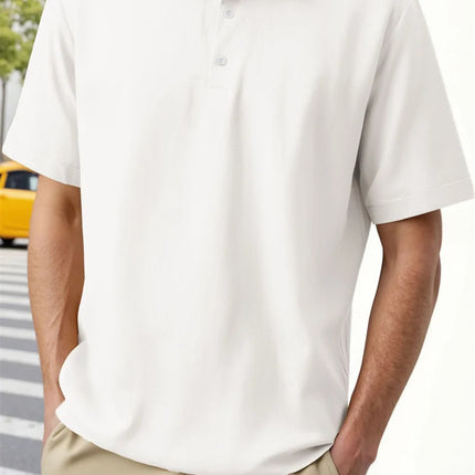 Summer Men's Cotton Linen Casual Polo Shirt Quick Dry Short Sleeve T-shirts Male Tops Turn-down Collar Pullover Men Polo Shirt