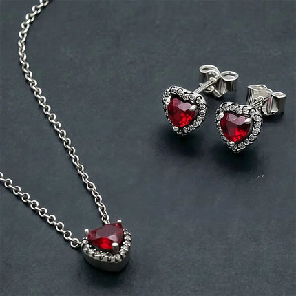 925 Silver Moon Earrings&Necklace Sets Infinity Heart Earring &Necklace S925 For Women Popular Engagement Jewelry Gift