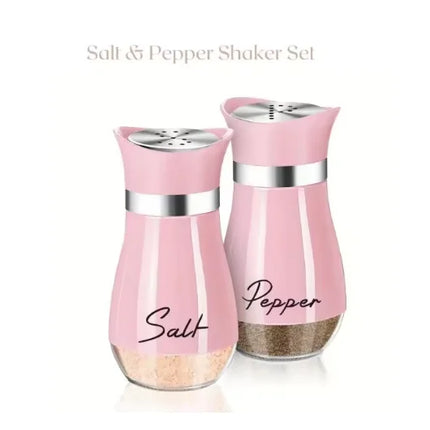 2pcs Seasoning Shaker Glass Bottles Spices Storage Barbecue Condiment Jar Salt Pepper Boxes For Kitchen Gadget Tools Organizer