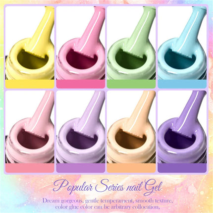 3pcs Macaron Color Gel Nail Polish Set HEMA TPO FREE Semi Permanent Soak Off UV Gel Varnish For Spring Summer Nail Supplies DIY