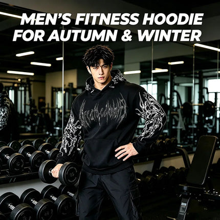 Gothic Skull Thorn Fleece Hoodie / Hoodie Polaire Crâne Gothique