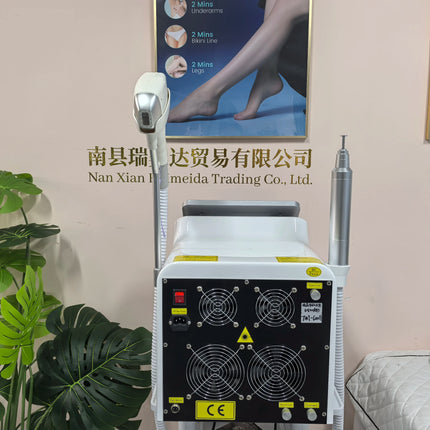 NEW Professional FAC 2 IN 1 Diode Laser 5000w Hair Removal Machine Pico Qswitch ND YAG tattoo removal machine 4 Waves 808NM