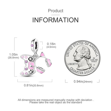 925 Sterling Silver Pink Series Charms Bow Tie Girl Cake Princess Beads Pendant Fit Original Bracelet DIY Jewelry Gift For Woman