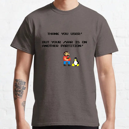 linux tux mario like troll Linux Just Sudo It Geek command computer softwar admin funny t shirt 100% cotton printed plus size