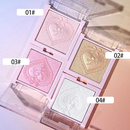 Love Angel High Gloss Powder Highlighter Makeup Palette Peach Fairy Glitter Body Bronzer Highlight Contour Illuminator Makeup