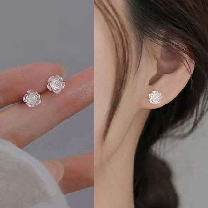 Trendy Mini Rhinestones Stud Earrings for Women Girls Daily Jewelry Cute Round Geometry Small Earrings Accessories