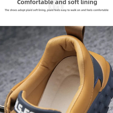 Men's Spring New Sport Shoes Casual Classic Trendy Thick Bottom Leisure Shoes Breathable Microfiber Upgraded Spring Autumn
