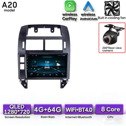 Android Car Radio Multimedia Car Radio Stereo Head Unit for Volkswagen Polo Mk4 2001 - 2011 with GPS Navigation Wireless CarPlay