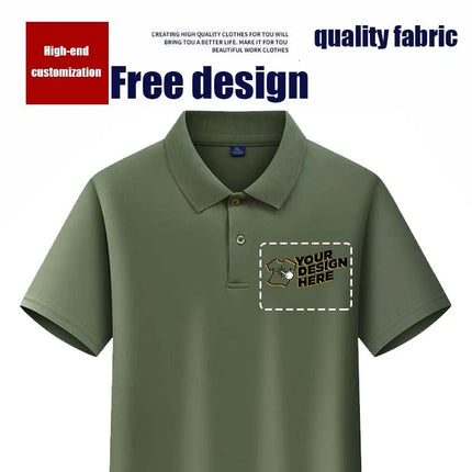 High-end customization POLO shirt custom work POLO short sleeve team high quality quick-drying shirt Adult and children sizes