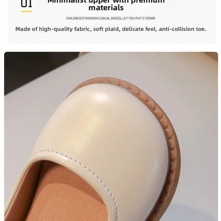 2026 Simple Style Kids Oxfords For Girl Soft PU Leather Shoes Spring Autumn School Girls Casual Shoes Performance Flats